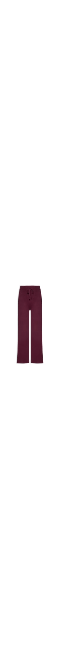 Calça Feminina Peluciada Em Tricot - Vermelho