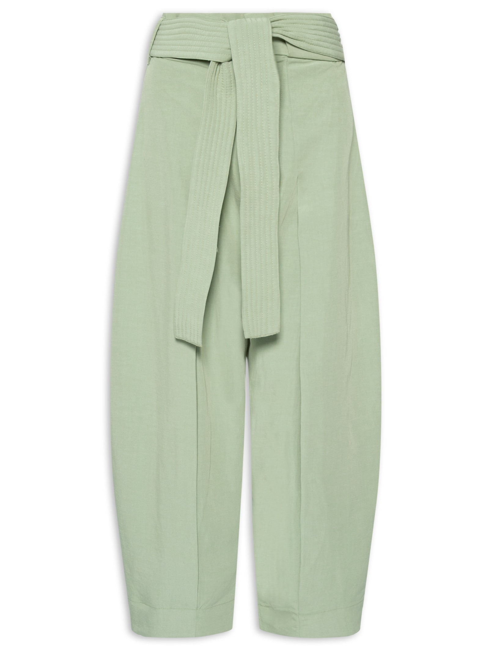 Calça Feminina Pespontos Linen Verde Osklen