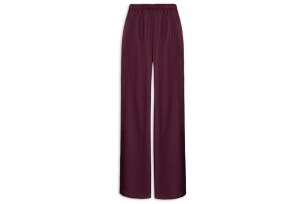 Calça Feminina Pijama de Cetim - Vermelho