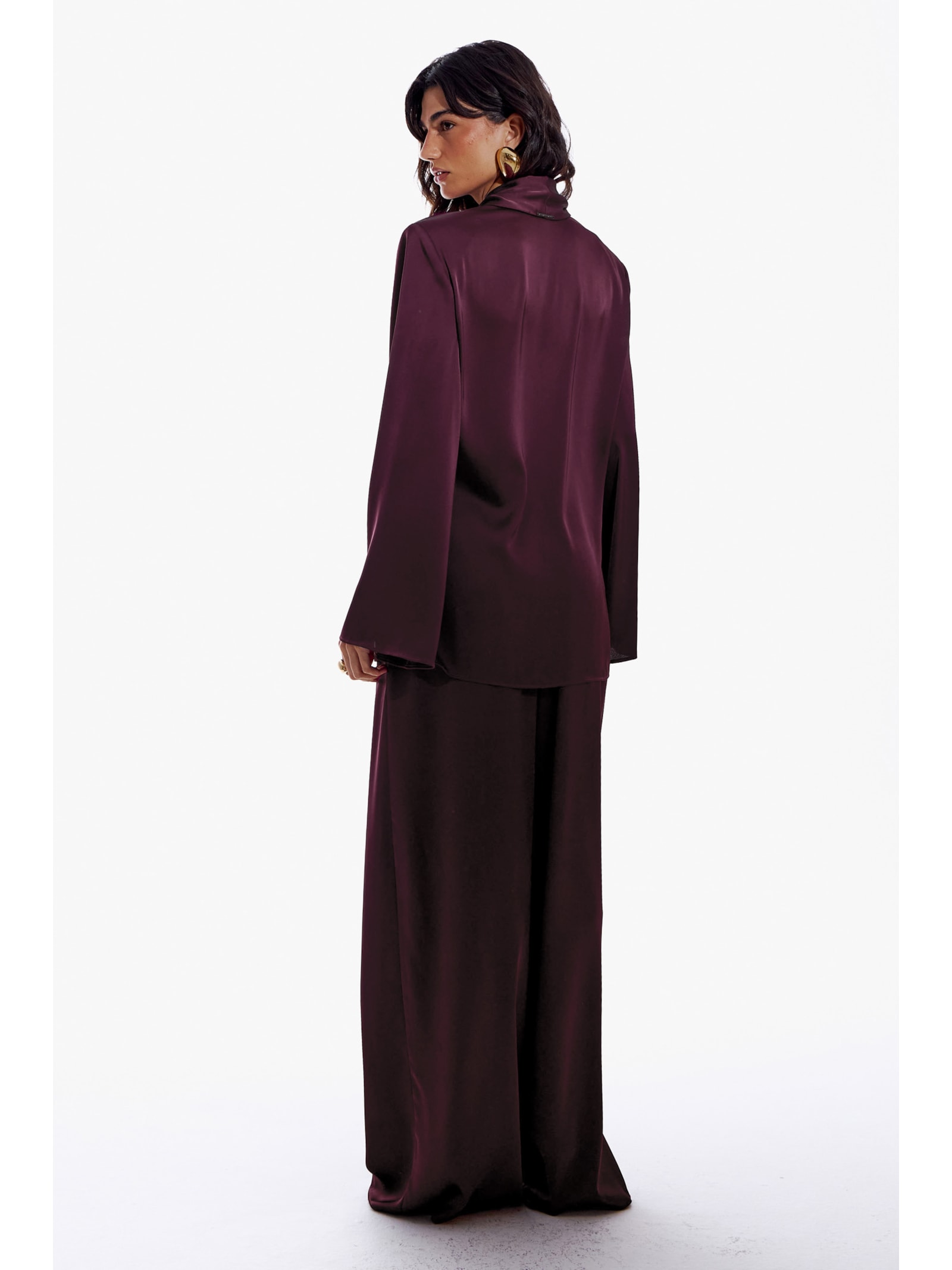 Calça Feminina Pijama de Cetim Vermelho My Favorite