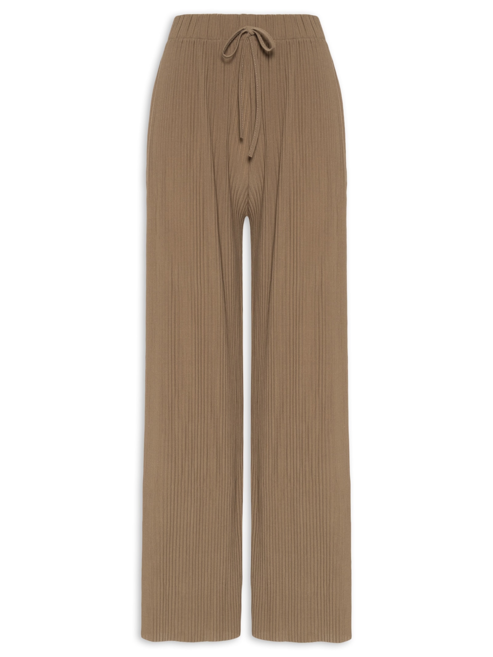 Calça Feminina Plissada Marrom Market 33