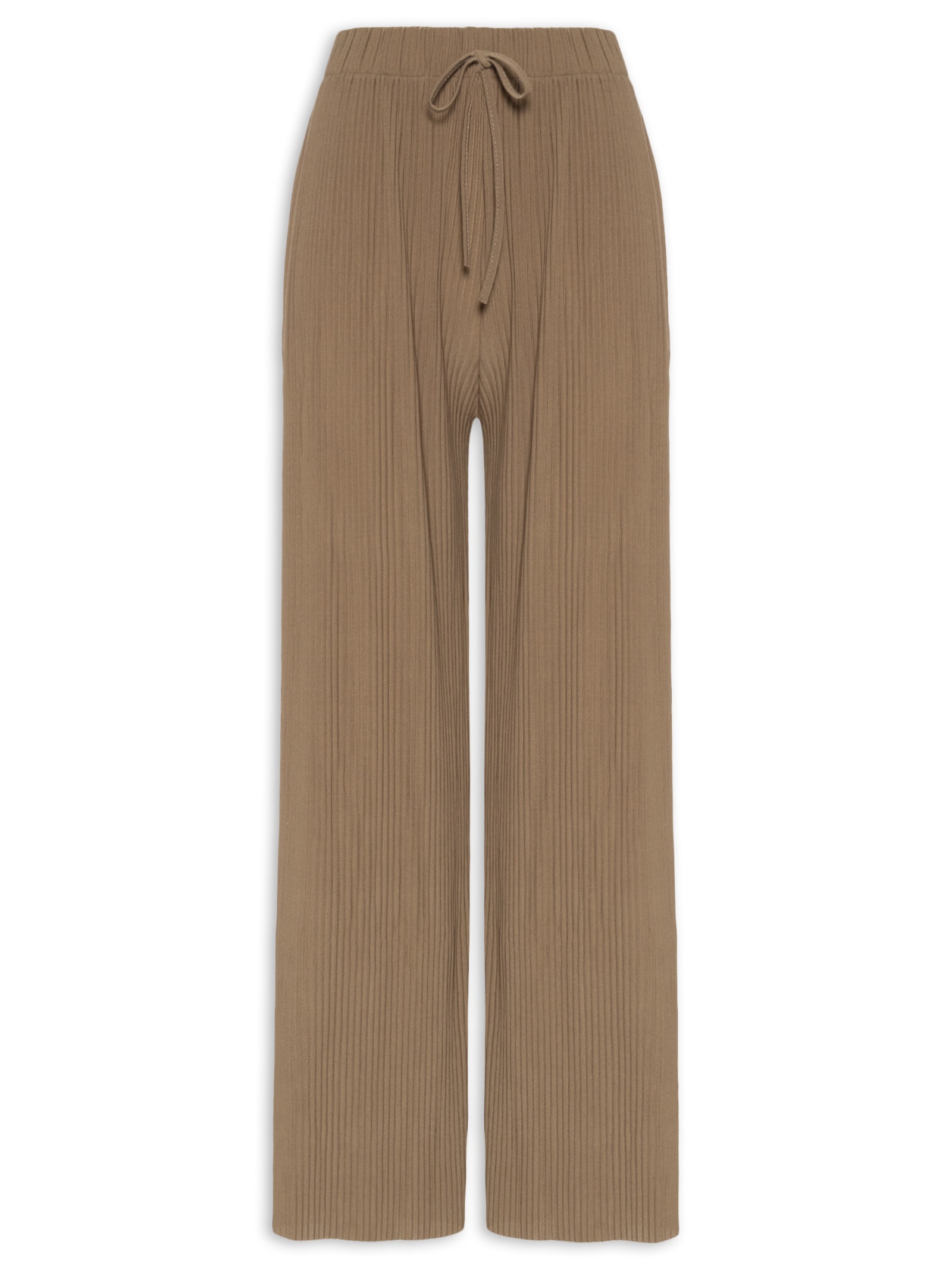 Calça Feminina Plissada Marrom Market 33