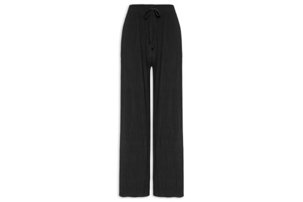 Calça Feminina Plissada - Preto