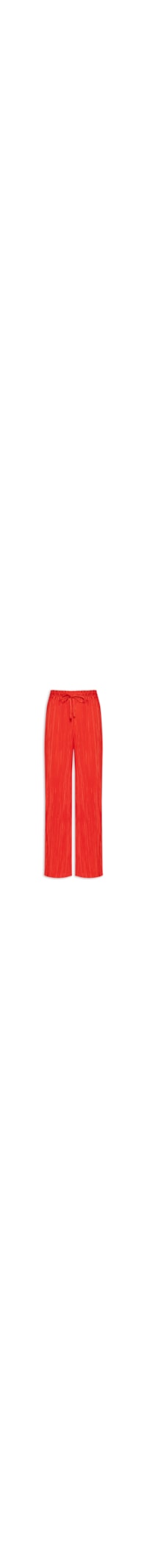 Calça Feminina Plissada - Vermelho