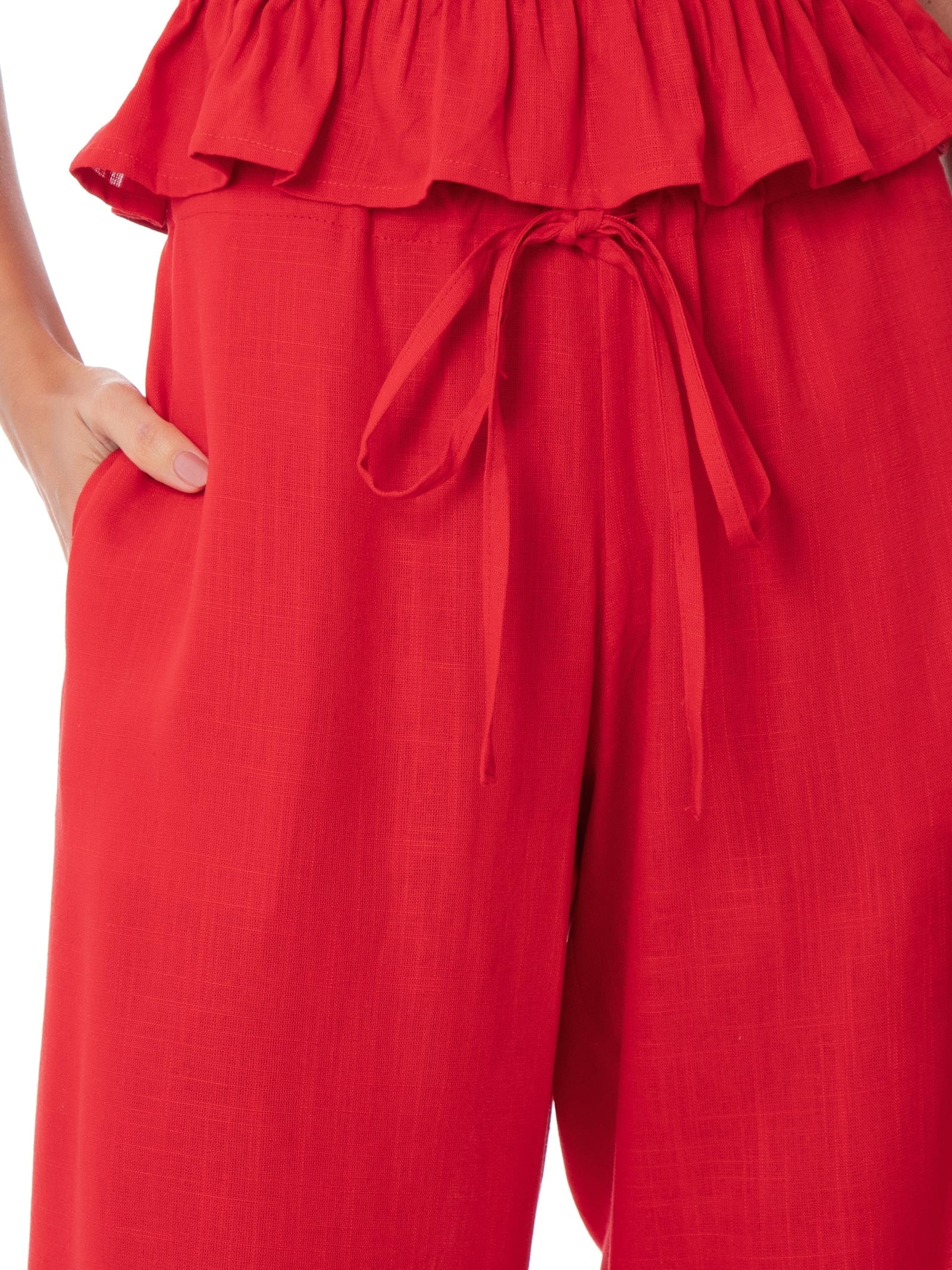 Calça Feminina Porto Pimenta Vermelho Panô