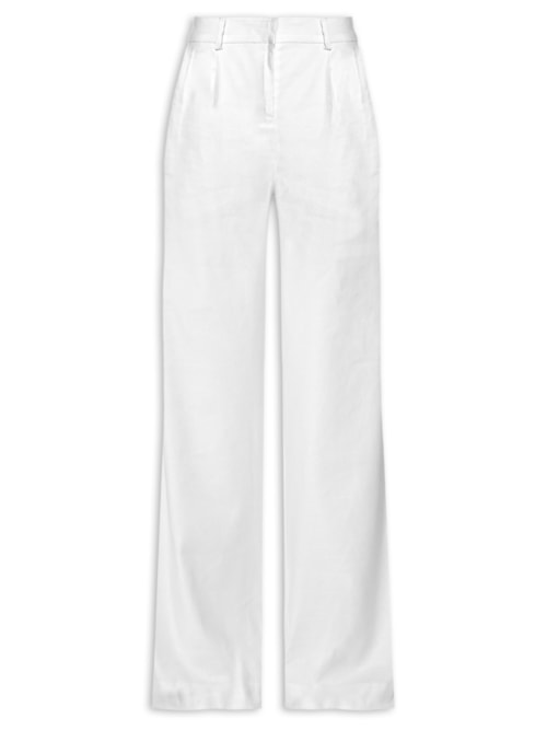Calça Feminina Prega Linho - Branco