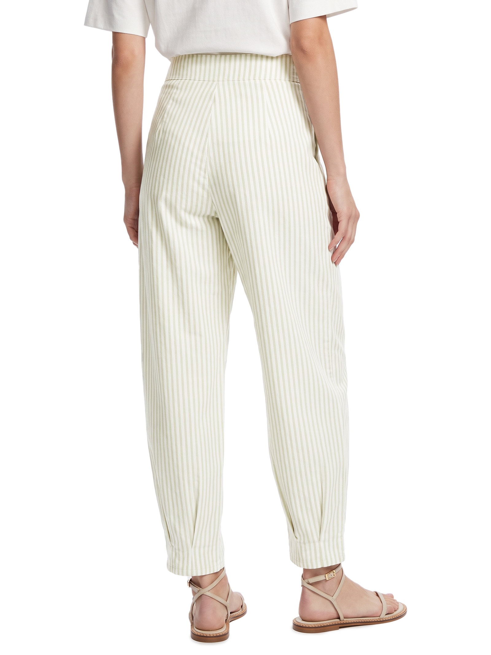 Calça Feminina Pregas Com Bolso Estampado – Verde Cacay