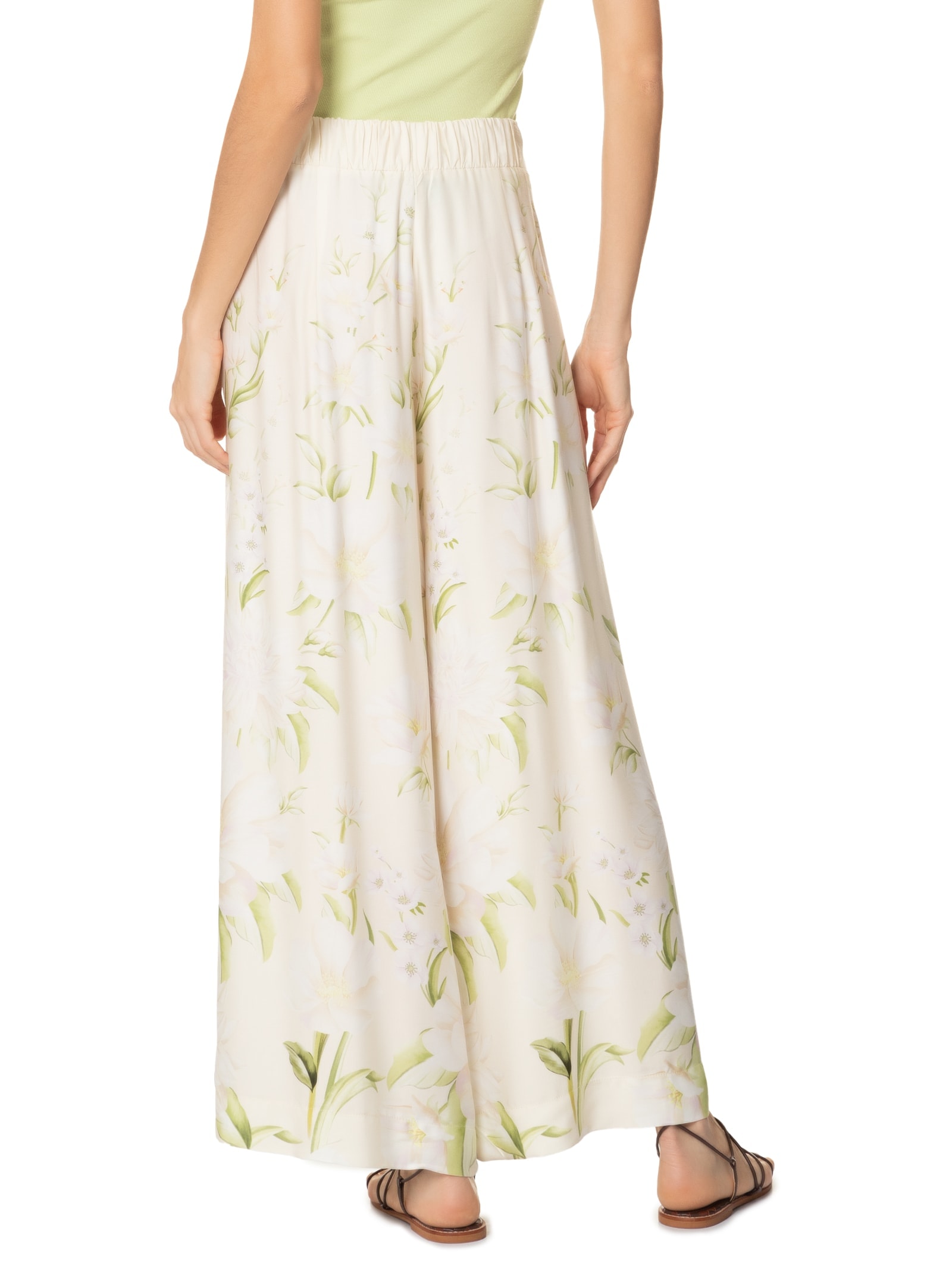 Calça Feminina Pregas Gabrielle Off White Farm