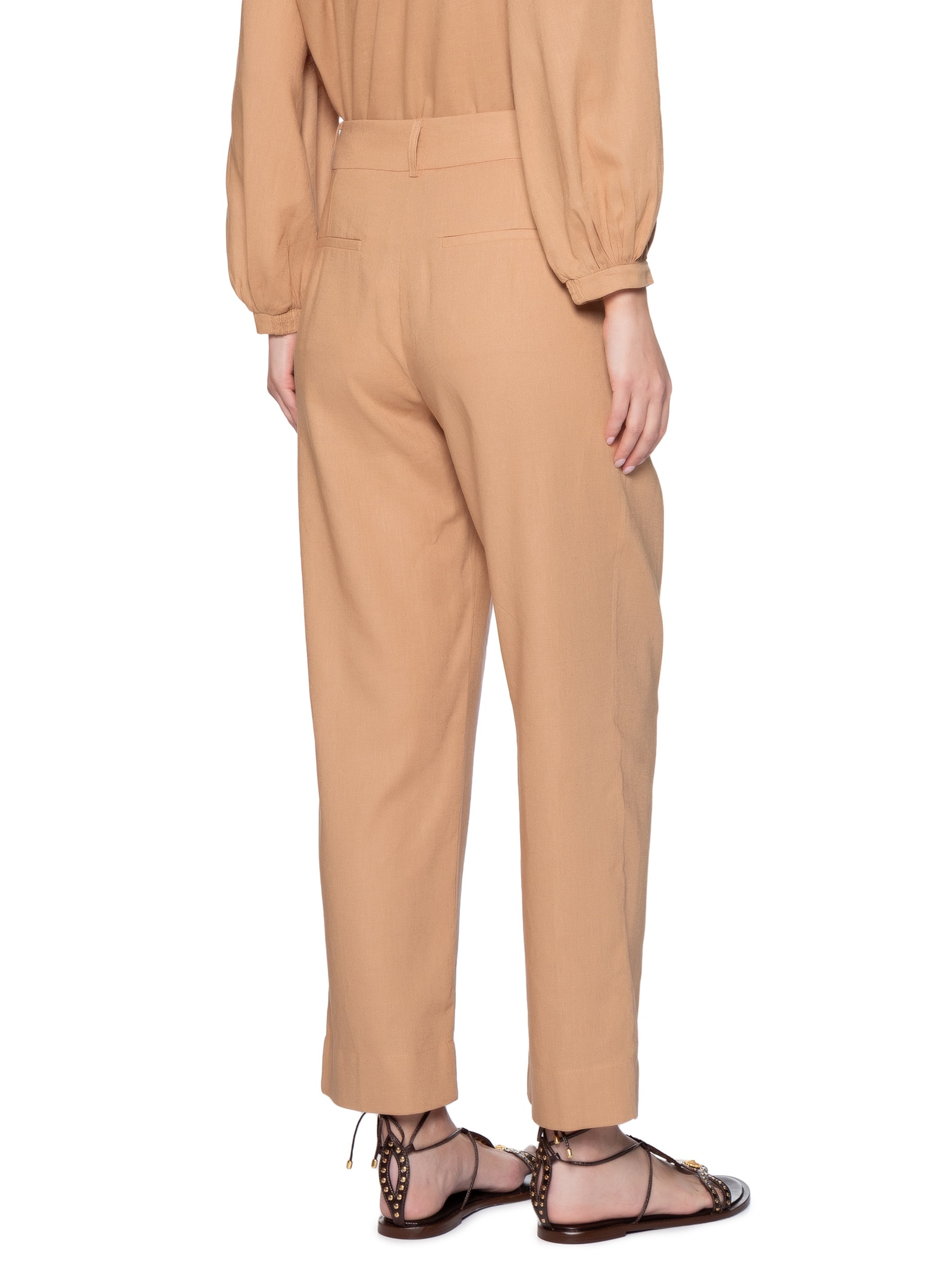 Calça Feminina Pregas – Marrom Maria Filó