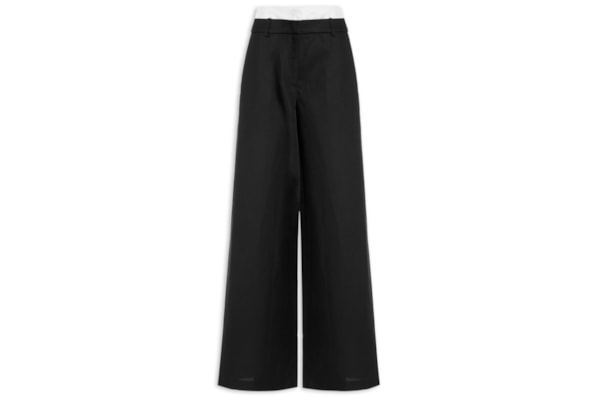 Calça Feminina Priscilla Com Cós Duplo - Preto