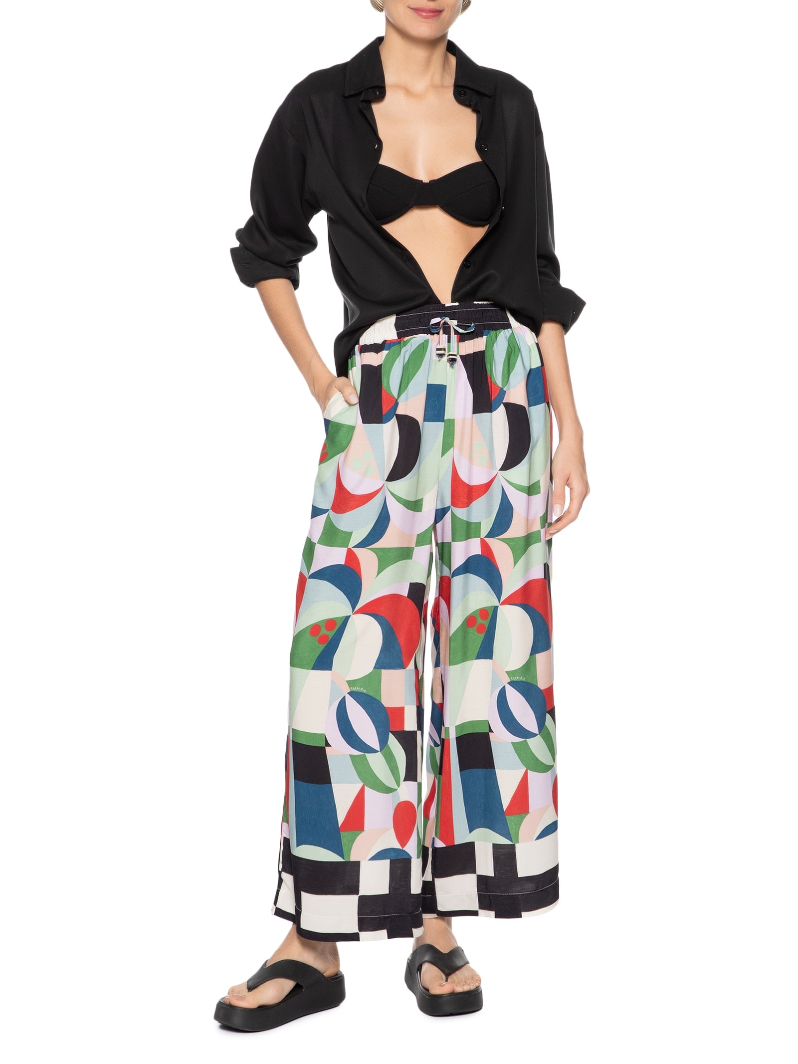 Calça Feminina Recanto Dos Coqueiros Azul Farm Praia