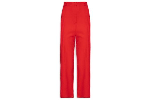 Calça Feminina Recorte Bolso - Vermelho