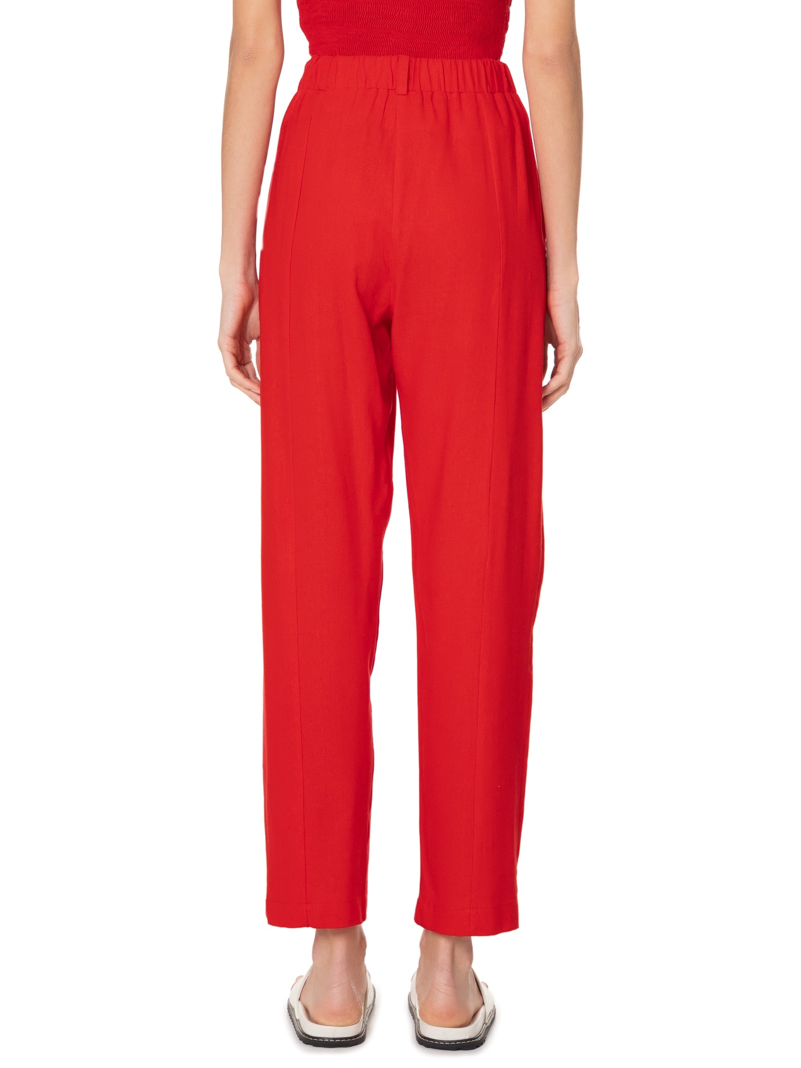 Calça Feminina Recorte Bolso Vermelho Farm