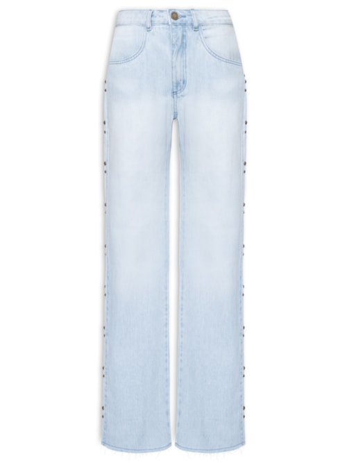 Calça Feminina Recorte Lateral – Azul