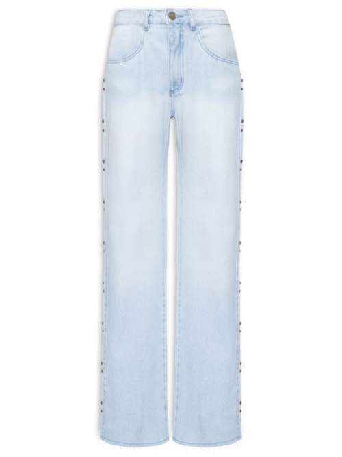 Calça Feminina Recorte Lateral - Azul