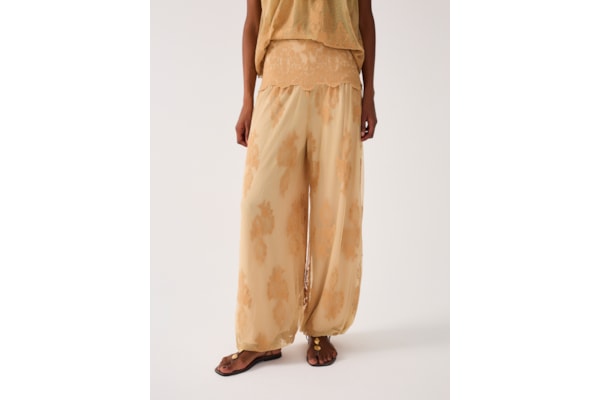 Calça Feminina Renda Aladim - Bege
