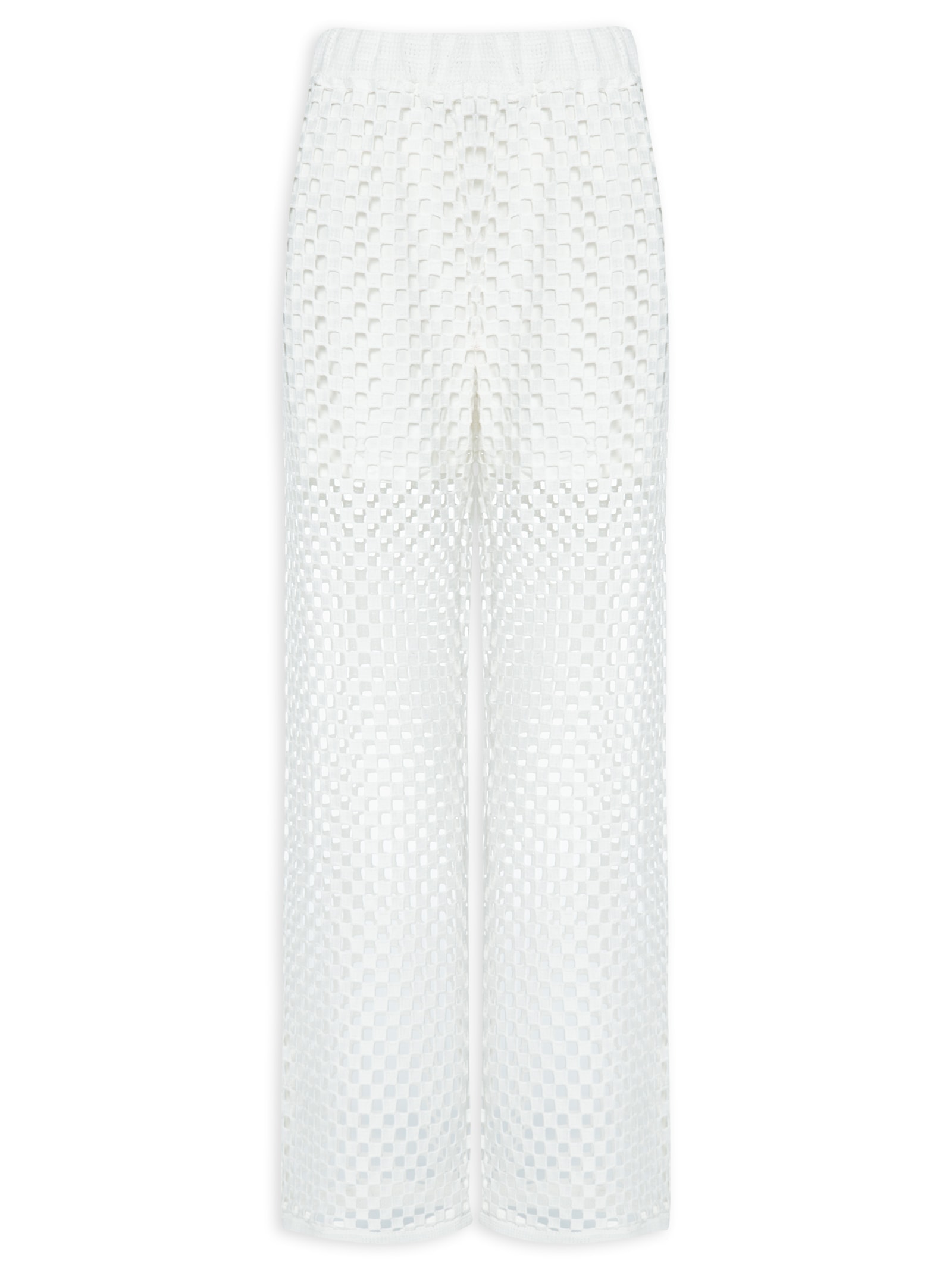 Calça Feminina Renda Off White  Dzarm