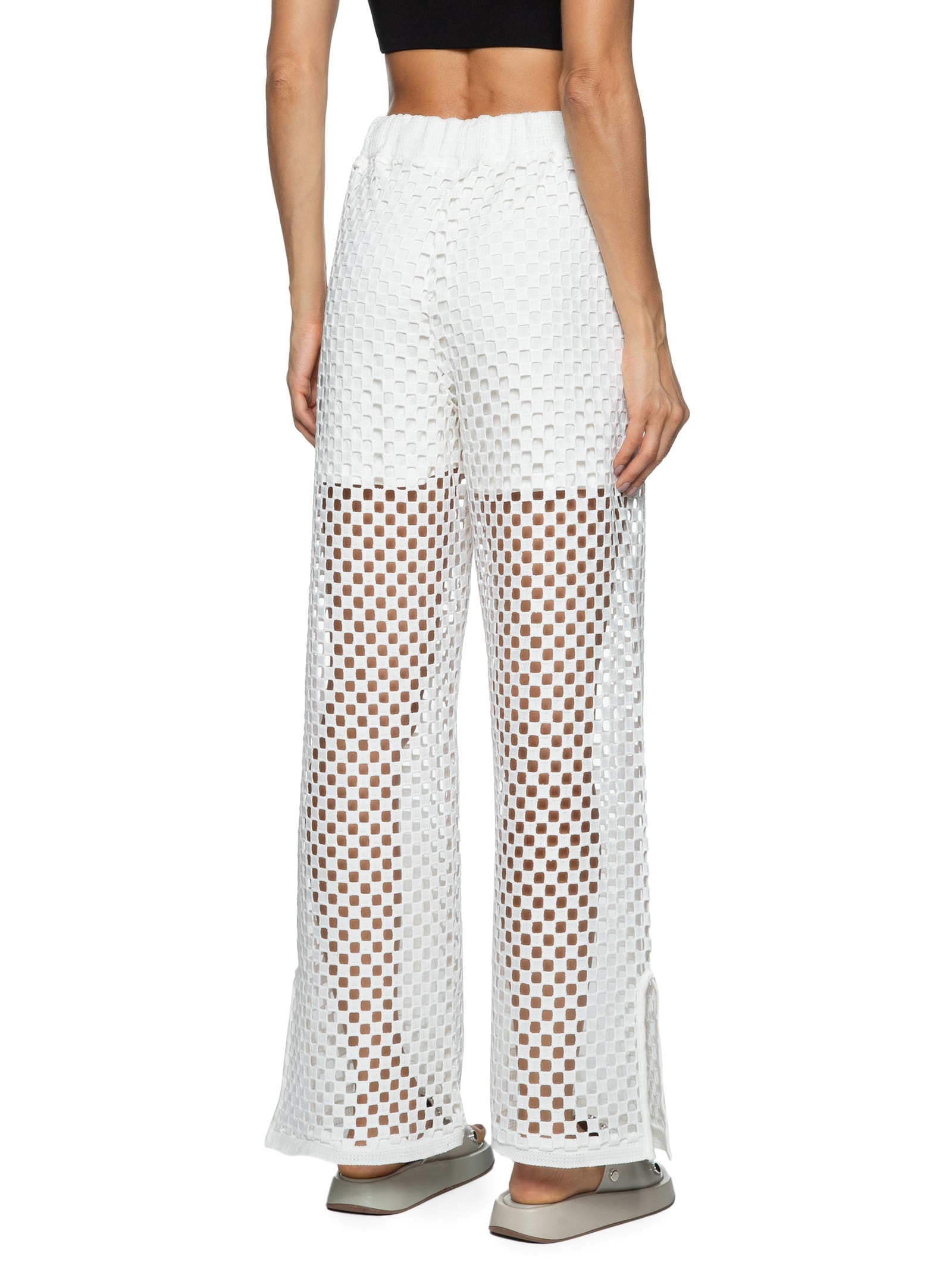 Calça Feminina Renda Off White  Dzarm