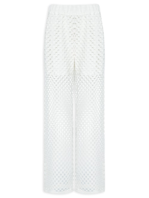 Calça Feminina Renda - Off White
