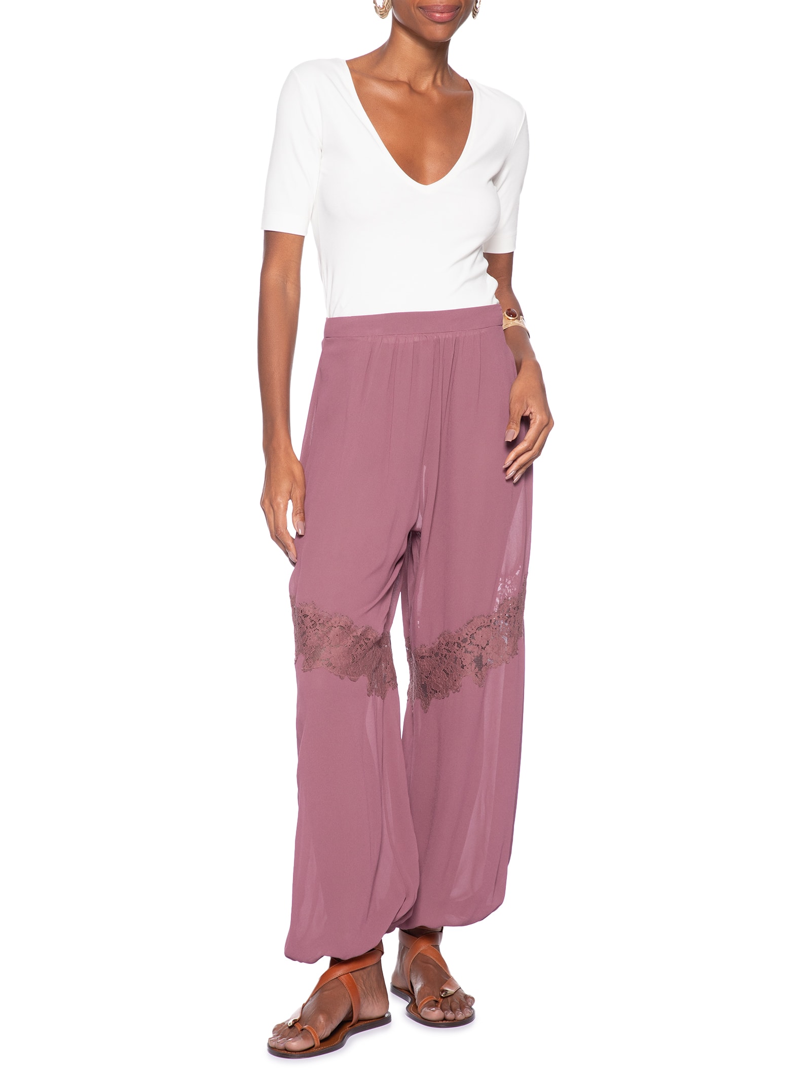 Calça Feminina Renda – Rosa Animale