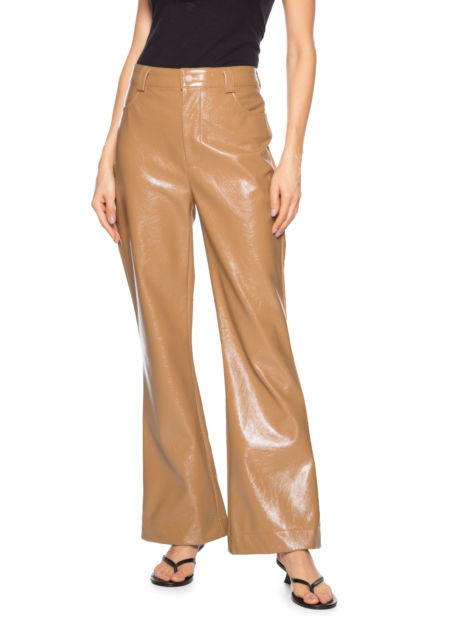 Calça Feminina Resinada Marrom Colcci