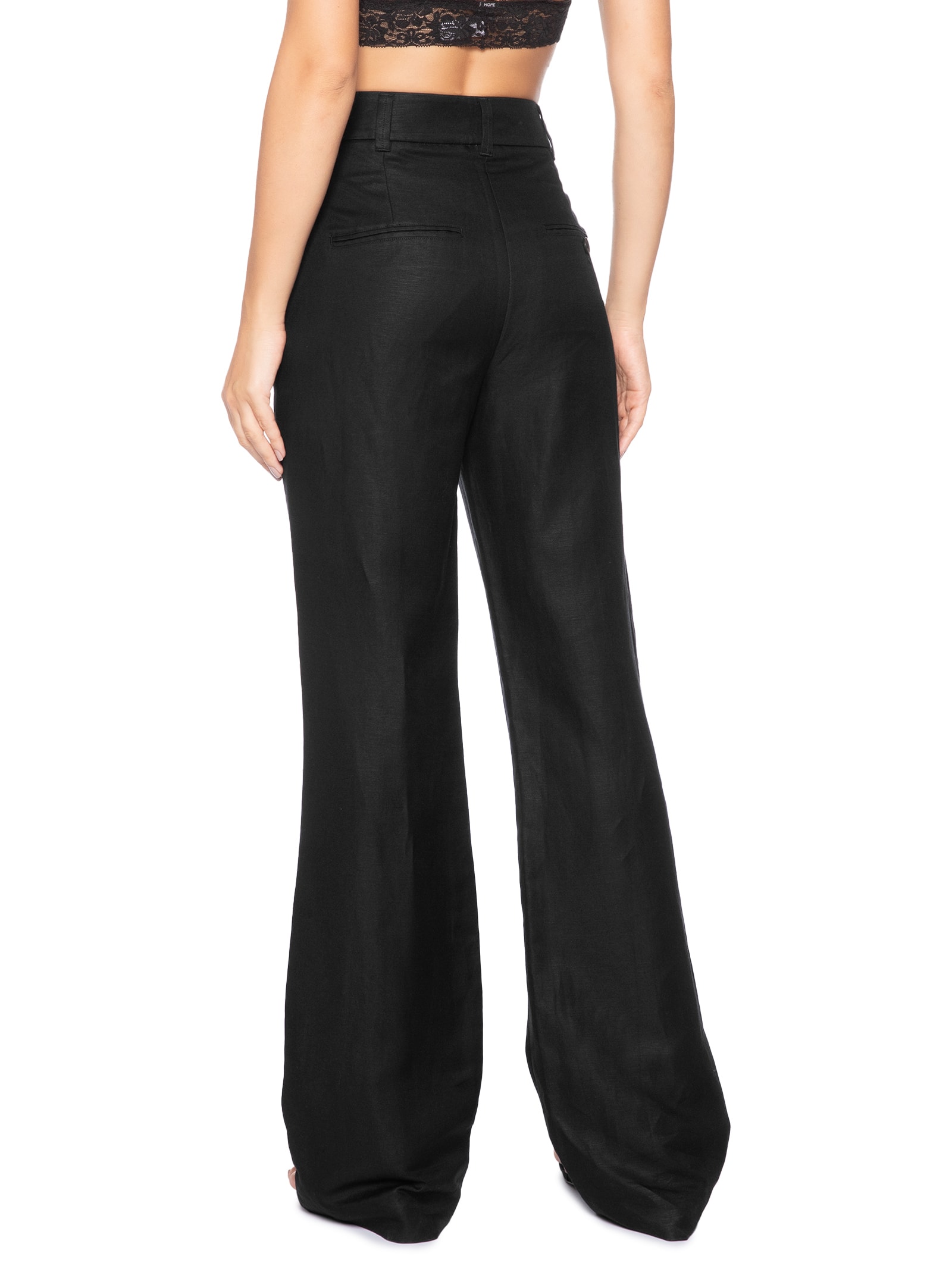 Calça Feminina Reta Alfaiataria Brumas Preto Animale