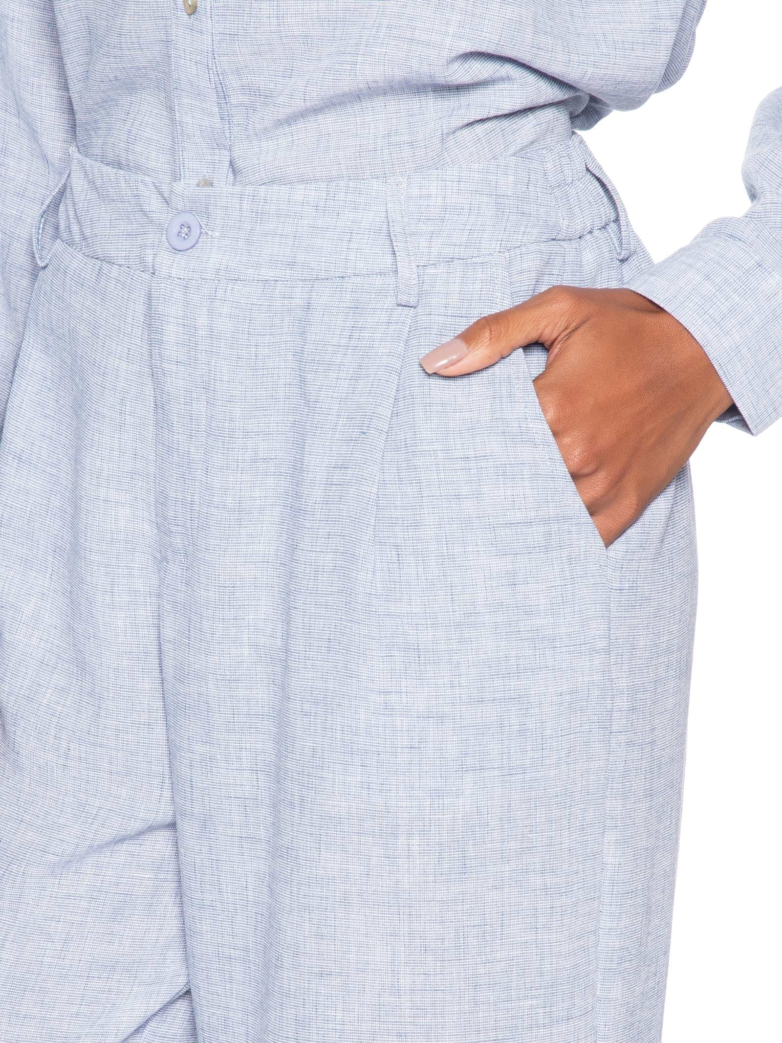 Calça Feminina Reta Azul Basiq