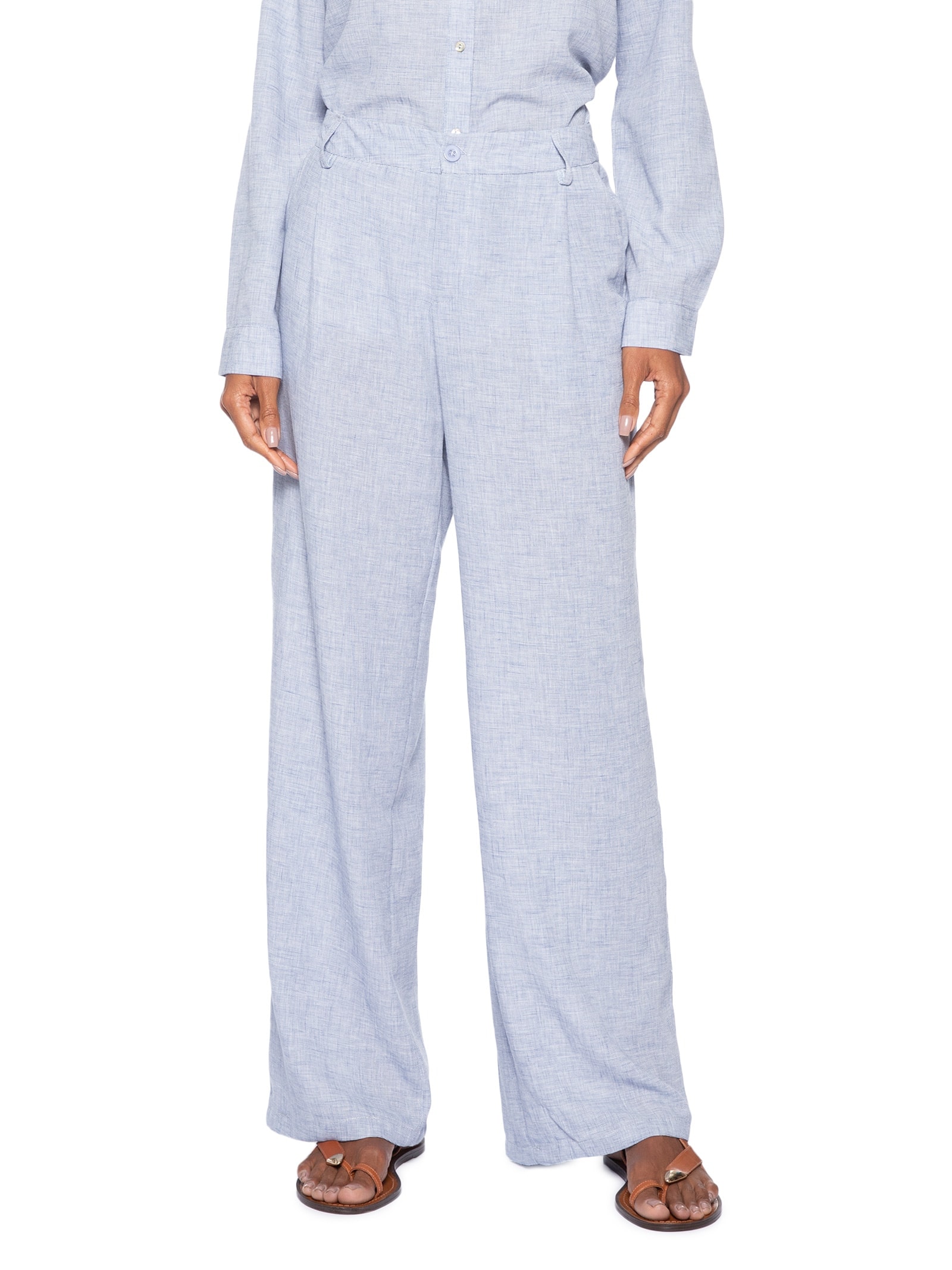 Calça Feminina Reta Azul Basiq