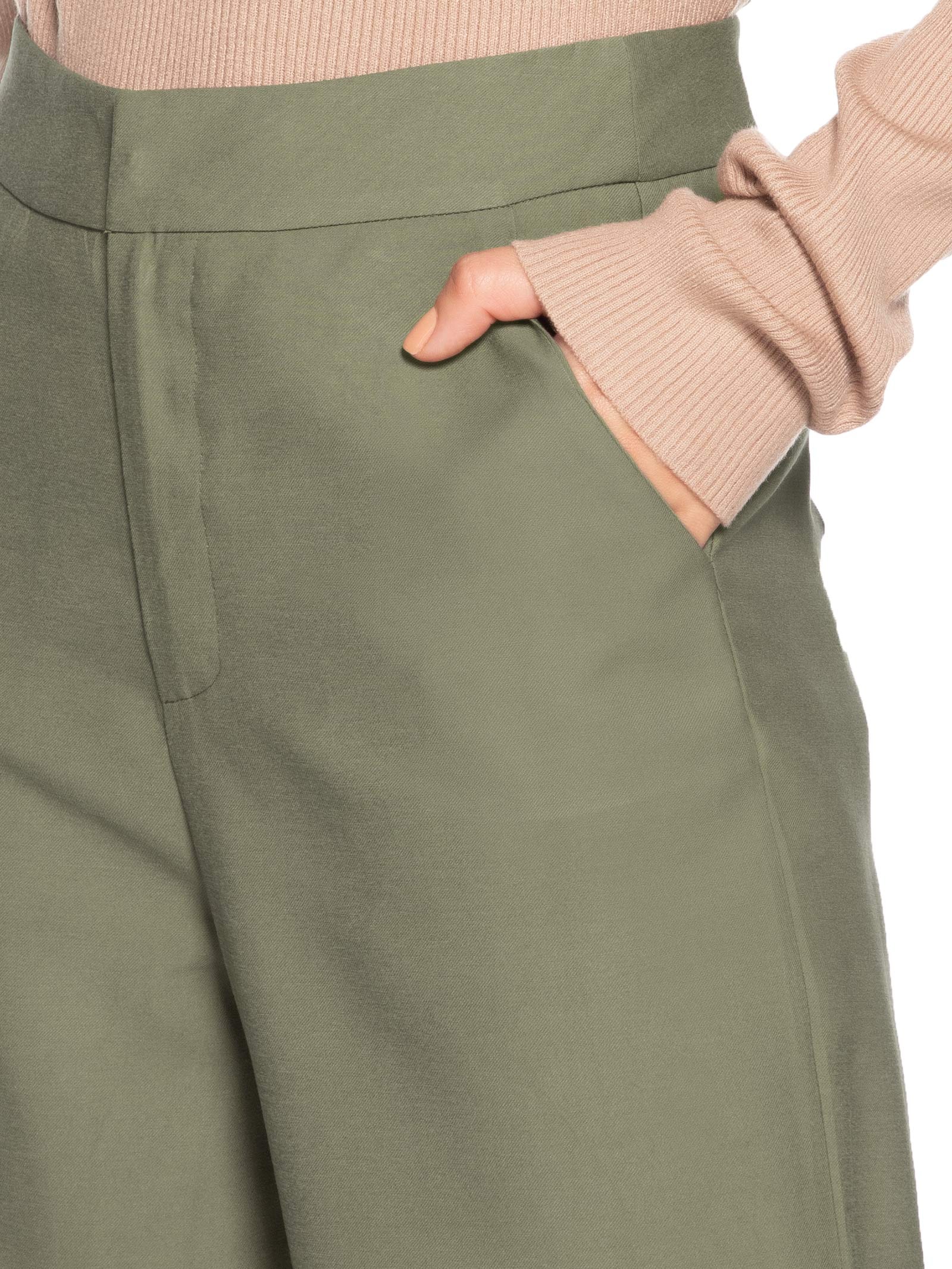 Calça Feminina Reta Básica Marrom Basiq