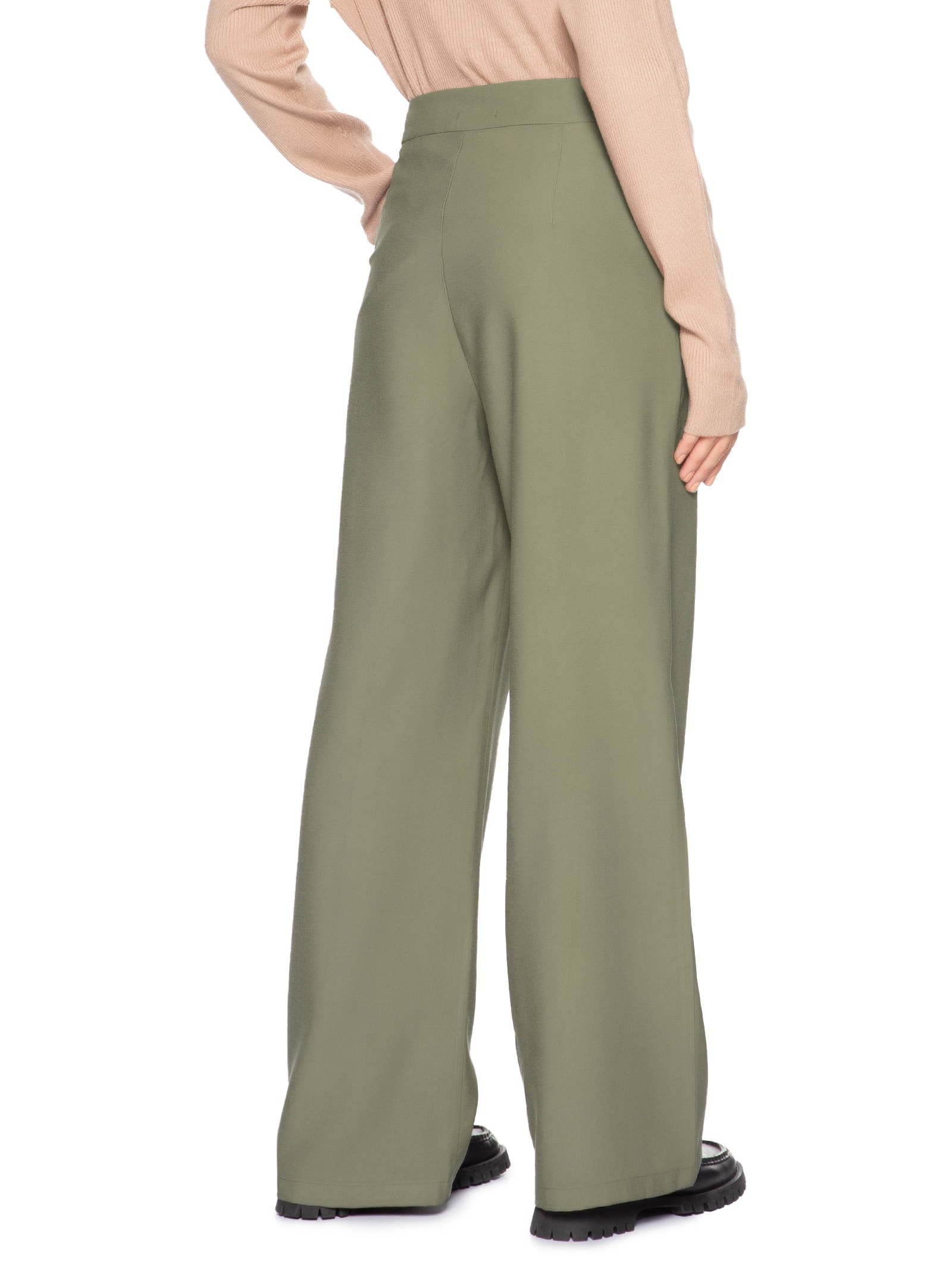 Calça Feminina Reta Básica Marrom Basiq