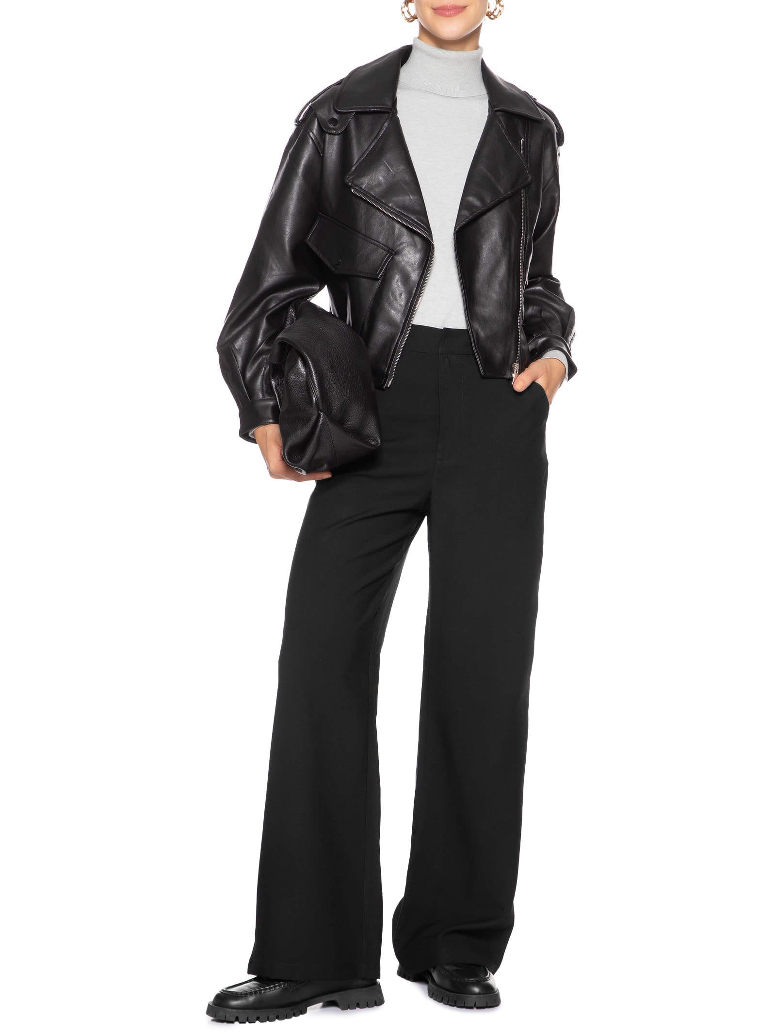 Calça Feminina Reta Básica Preto Basiq