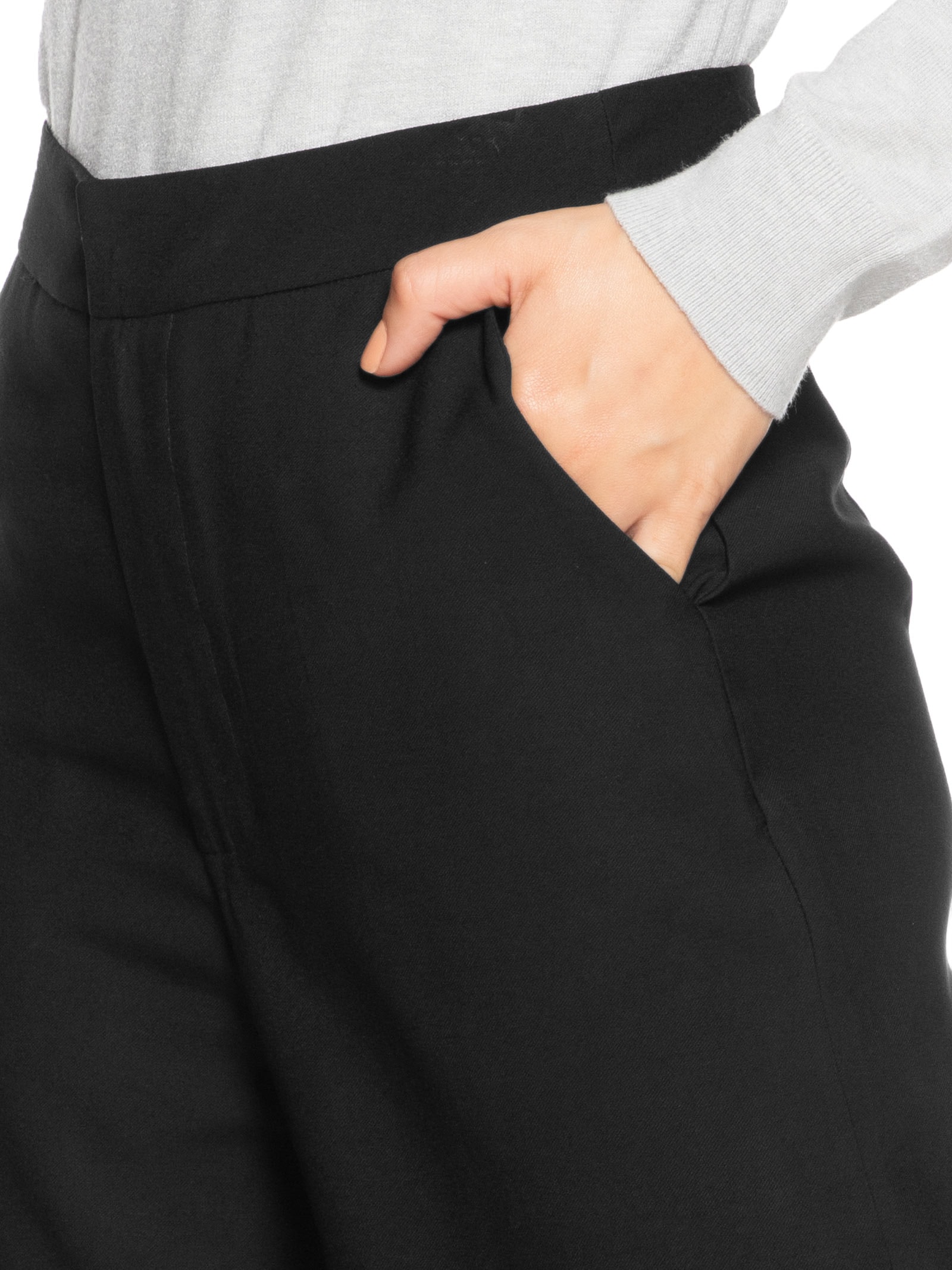 Calça Feminina Reta Básica Preto Basiq