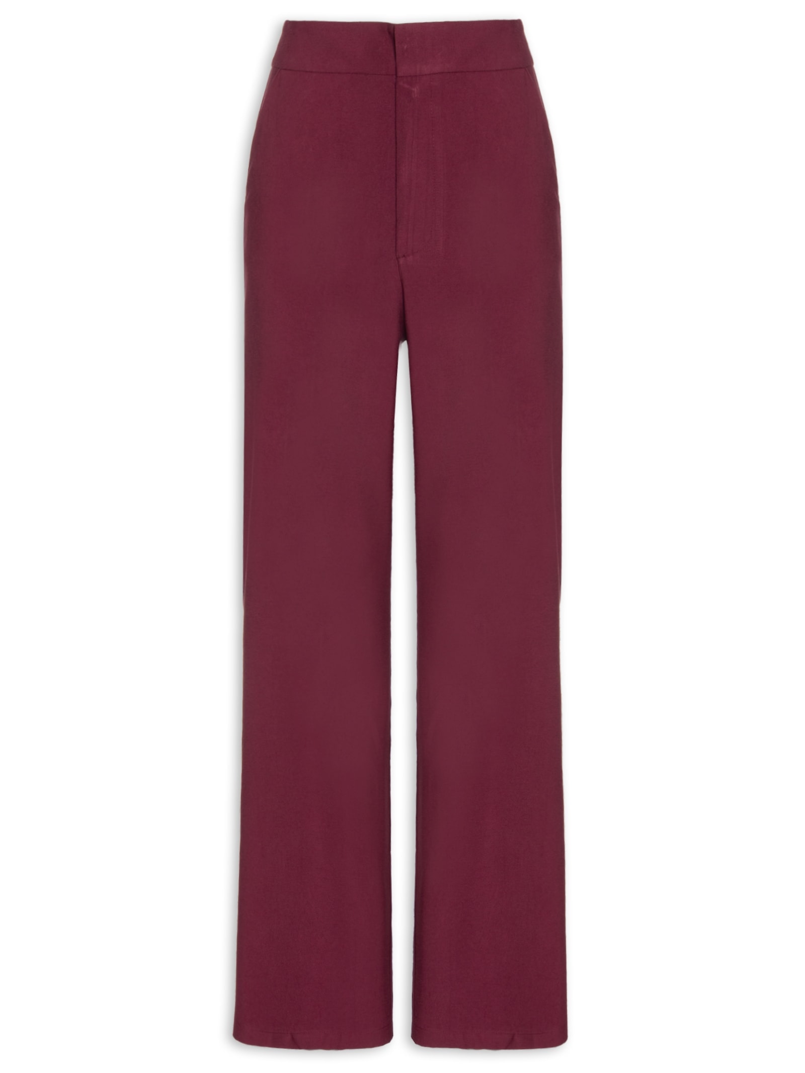 Calça Feminina Reta Básica Vermelho Basiq