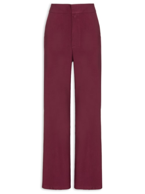 Calça Feminina Reta Básica - Vermelho