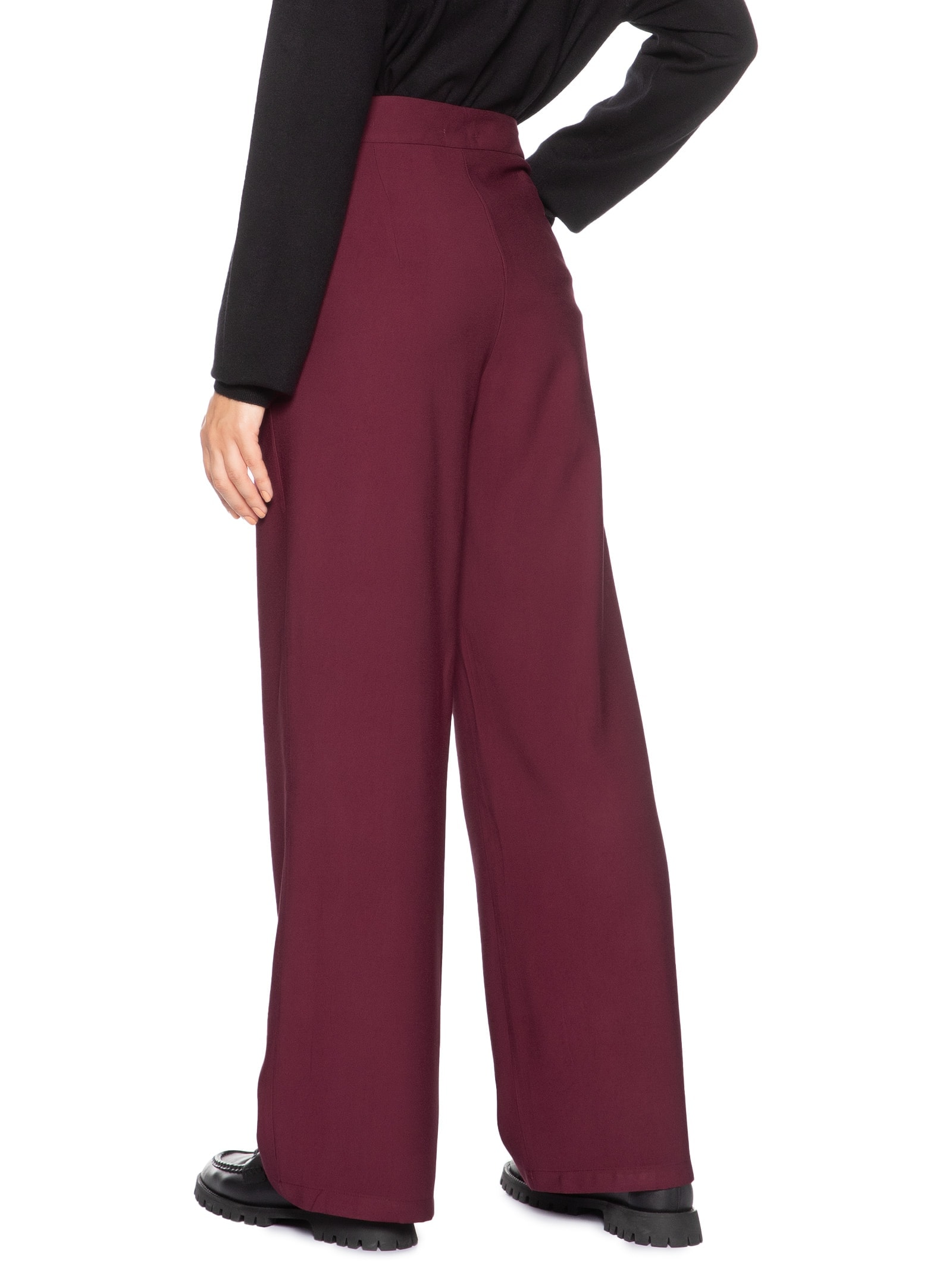 Calça Feminina Reta Básica Vermelho Basiq