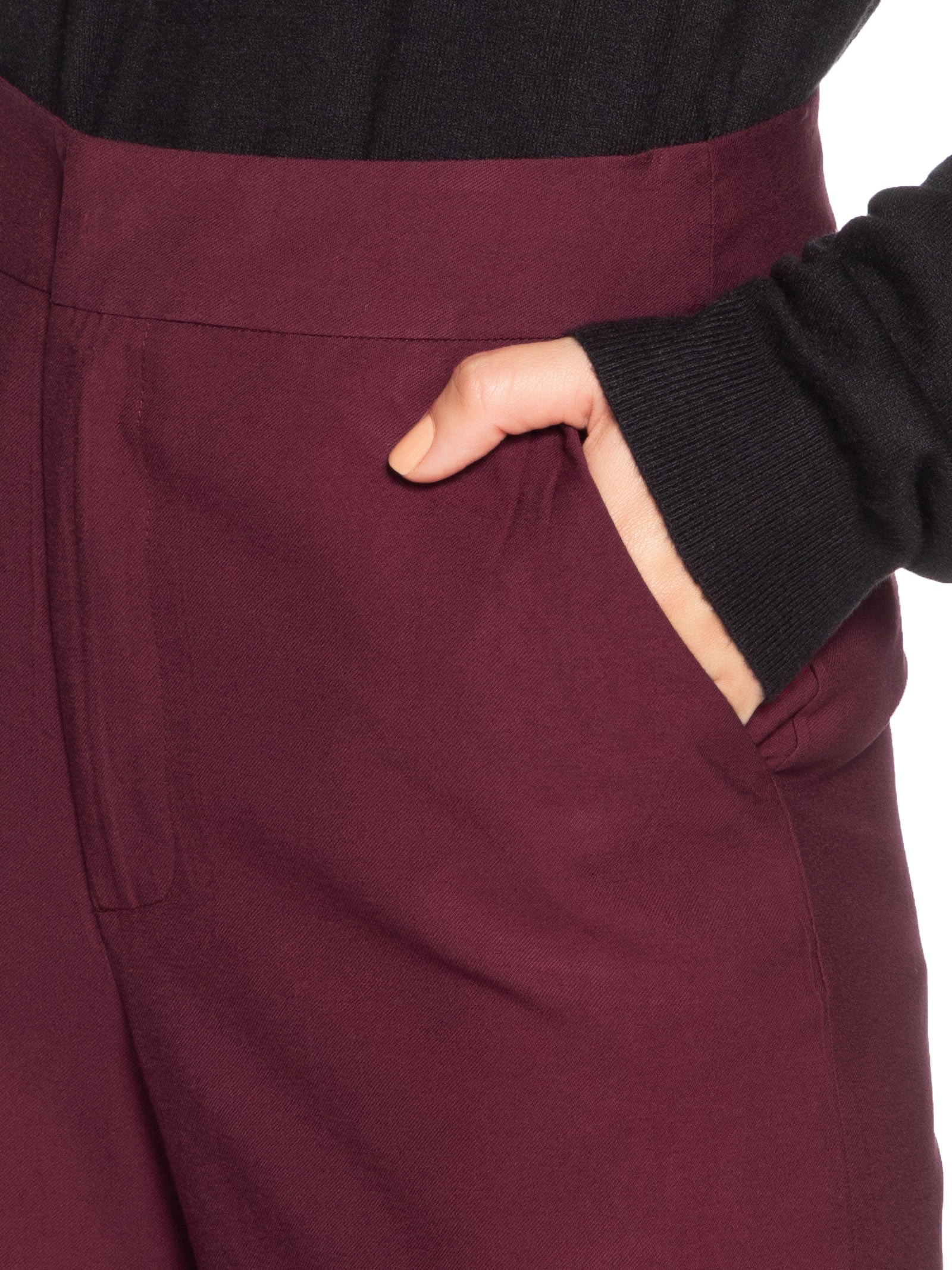 Calça Feminina Reta Básica Vermelho Basiq