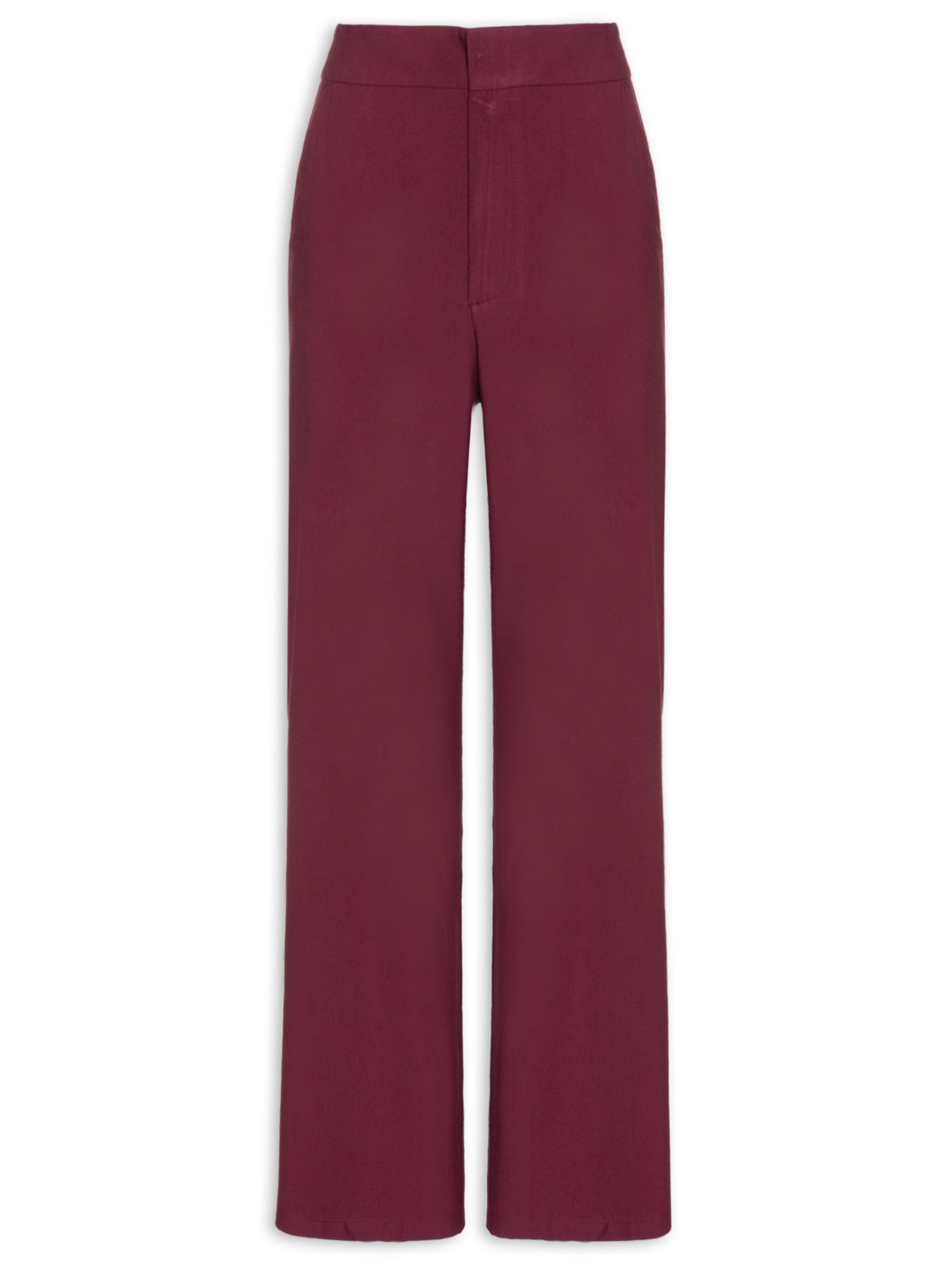 Calça Feminina Reta Básica Vermelho Basiq