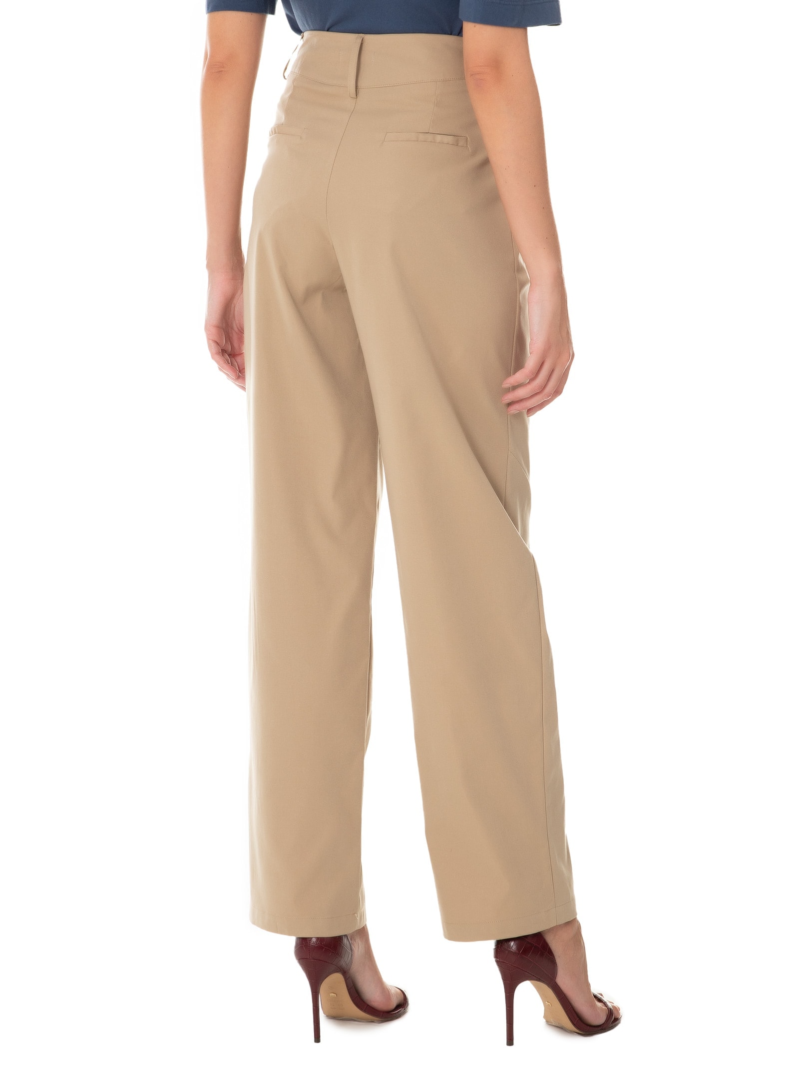 Calça Feminina Reta Bege  Market 33