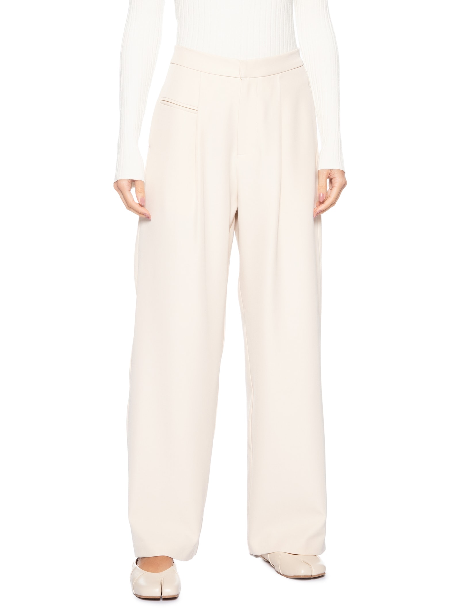Calça Feminina Reta Bege Market 33