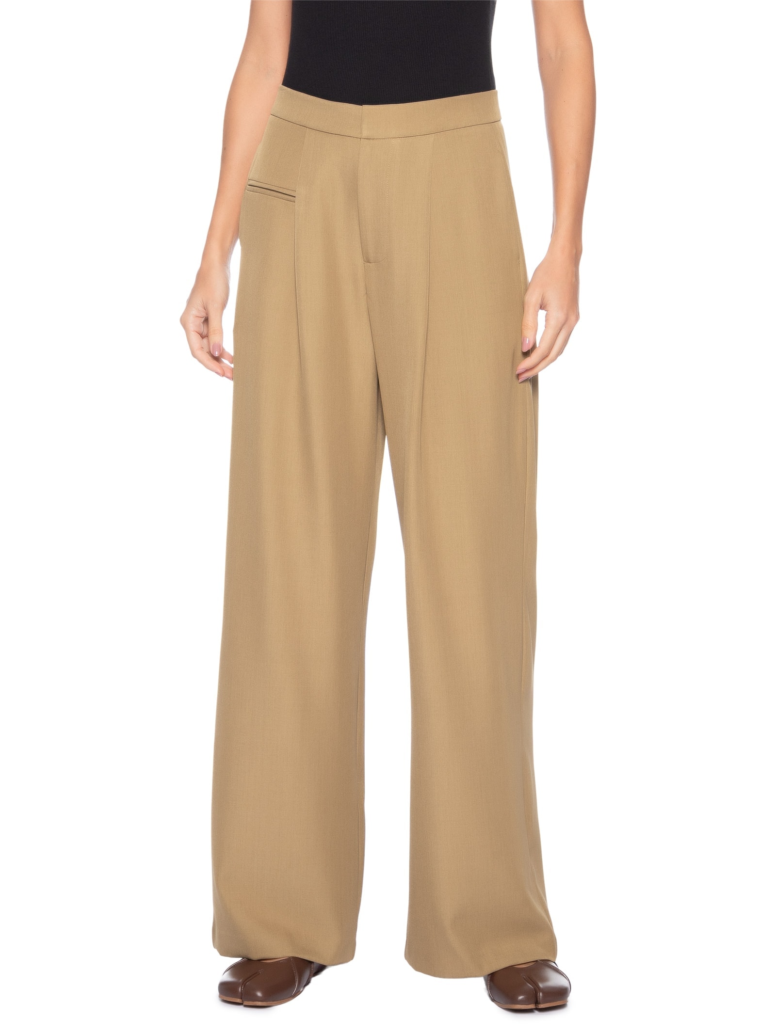 Calça Feminina Reta Bege Market 33