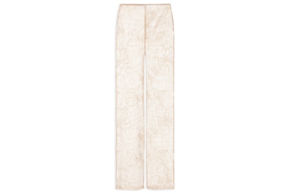 Calça Feminina Reta Cintura Alta - Bege