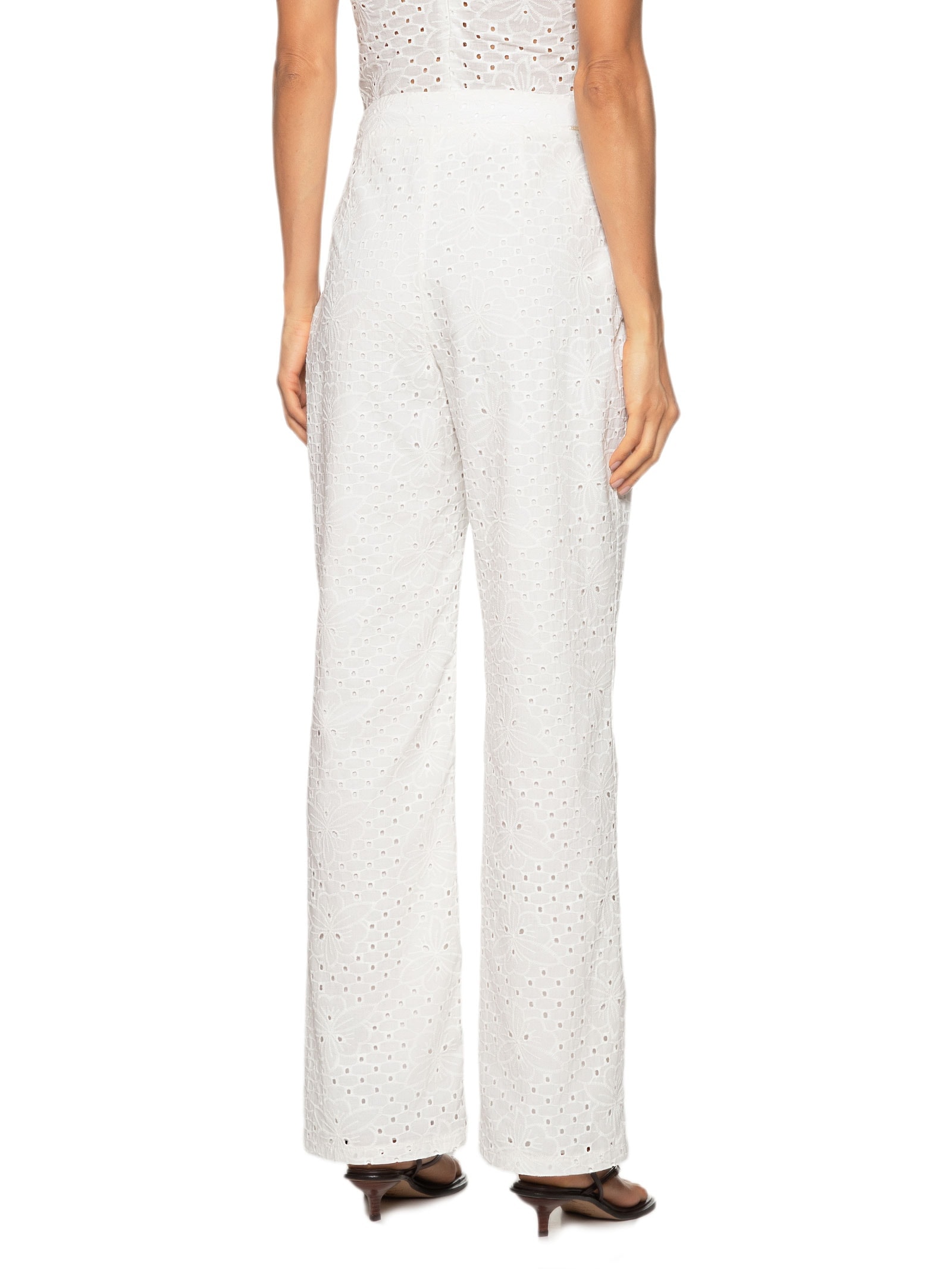 Calça Feminina Reta Cintura Alta Branco My Favorite Things