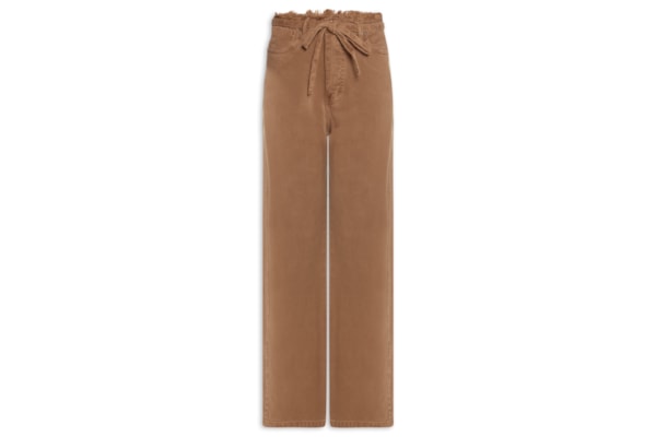 Calça Feminina Reta Cintura Baixa Sarja Color - Marrom