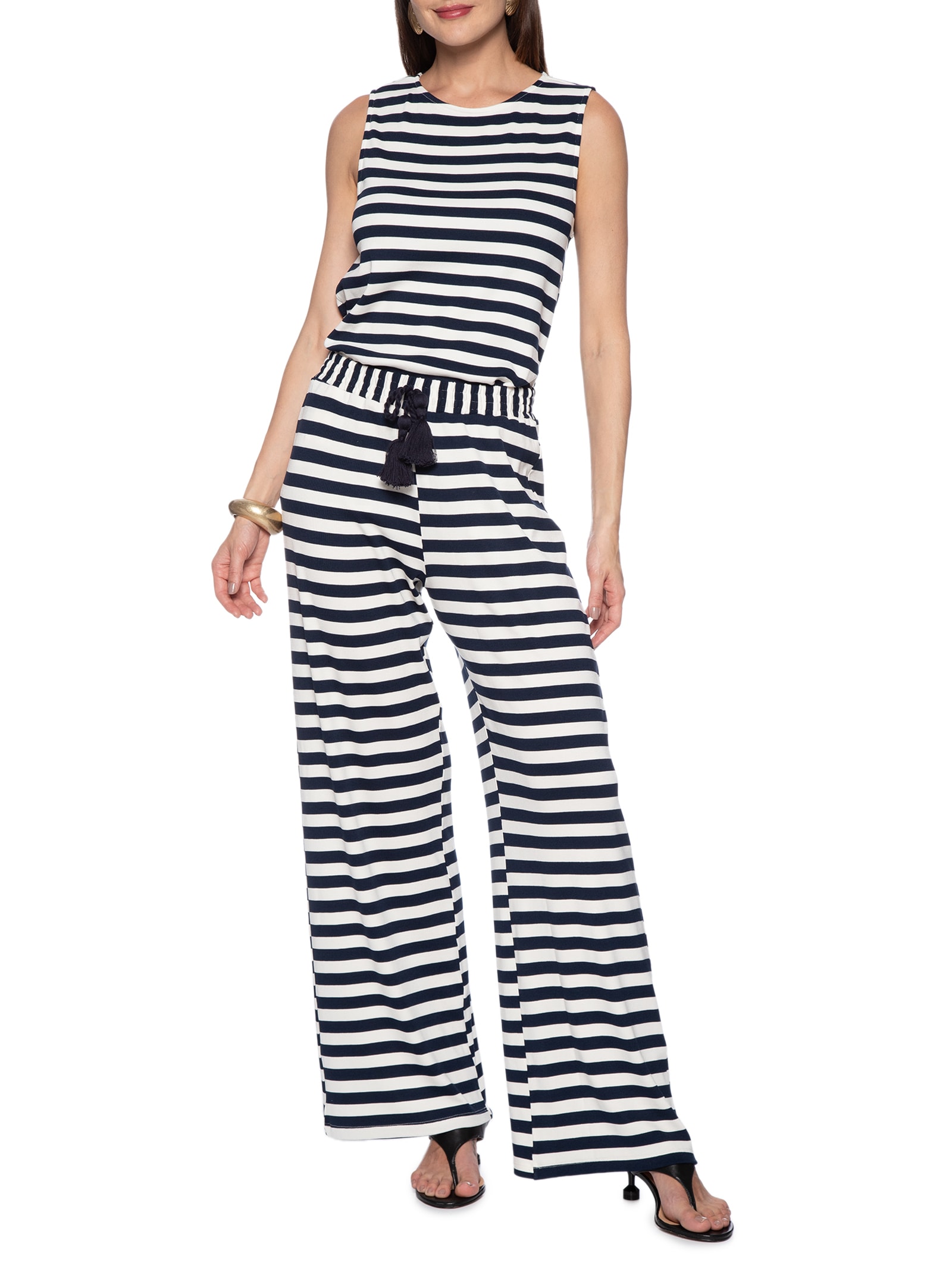 Calça Feminina Reta Cintura Média Azul My Favorite Things