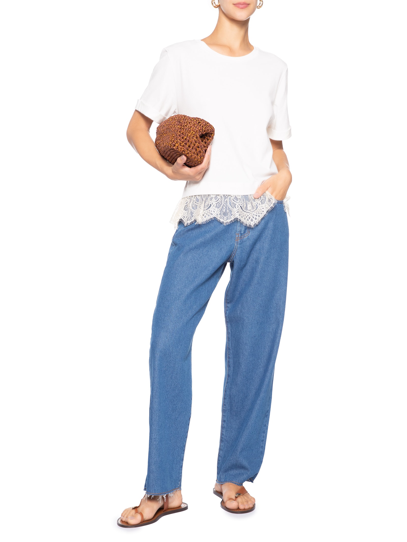 Calça Feminina Reta Clear Azul Dress To