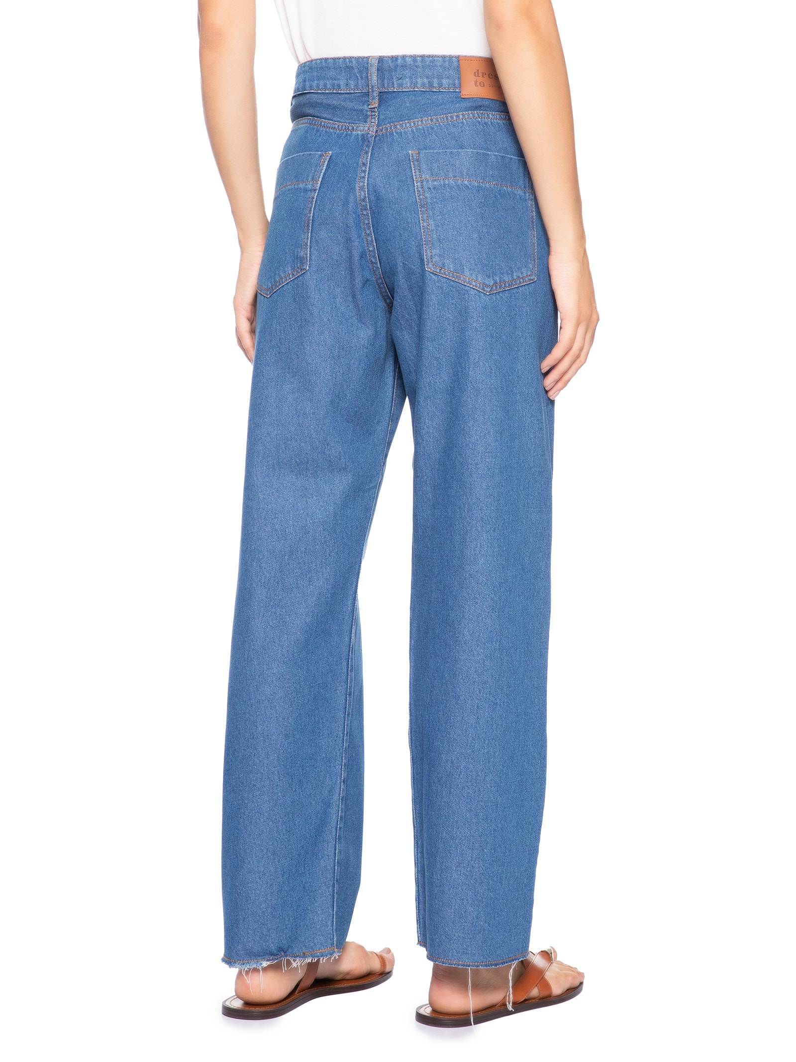 Calça Feminina Reta Clear Azul Dress To