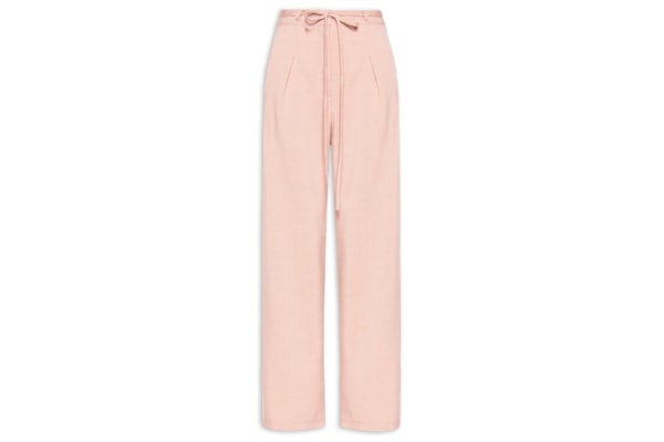 Calça Feminina Reta Com Amarração - Rosa