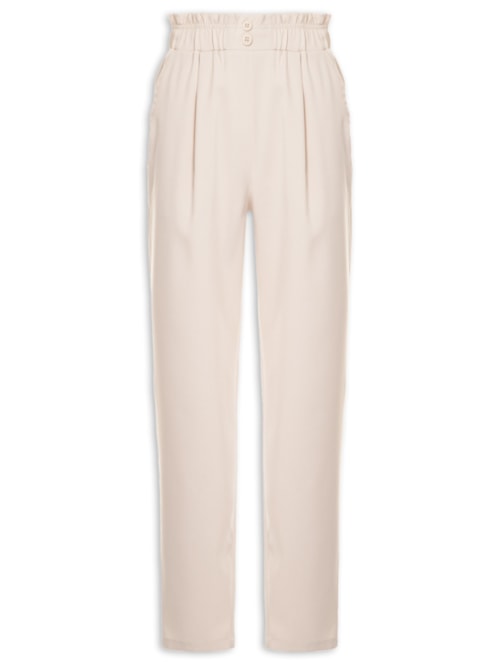 Calça Feminina Reta Com Bolso – Off White