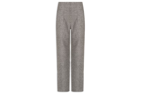 Calça Feminina Reta Com Bolsos Laterais - Cinza 