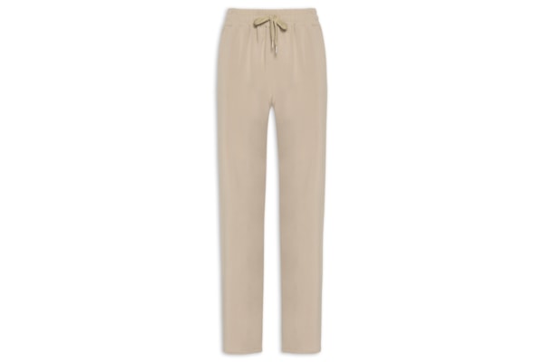 Calça Feminina Reta Com Cordão - Bege